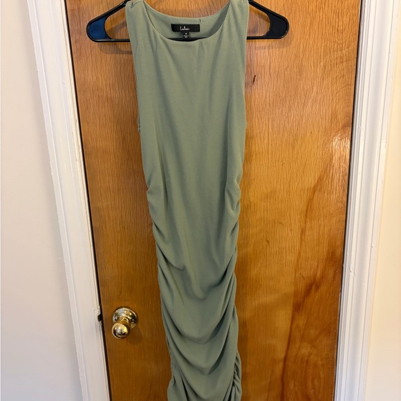 Lulu's Mint Green Ruched Mini Dress - Picture 4 of 5